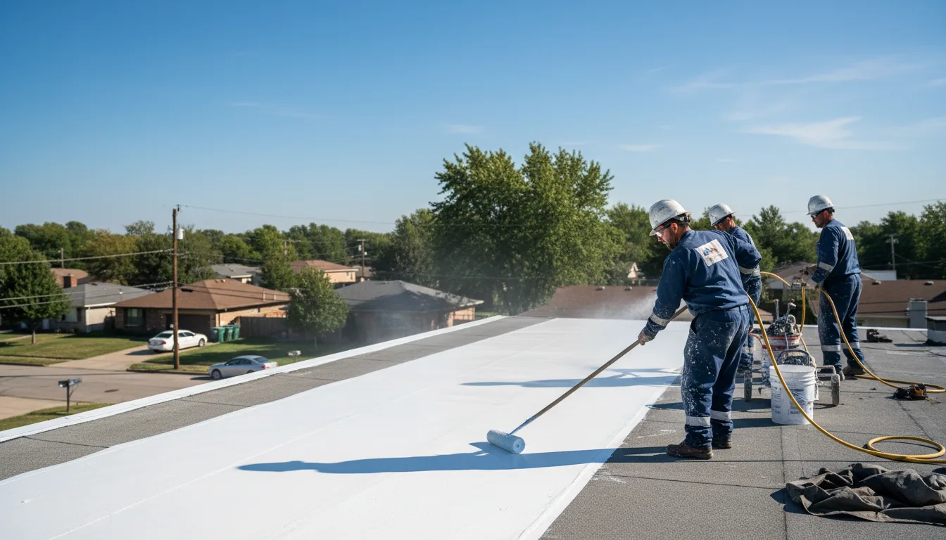 Commercial roof coating in Illinois near me